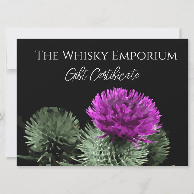 Certificado de Presente Escocês Atormentante (Frente)