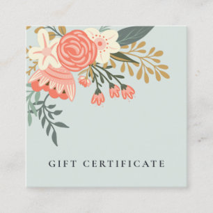 Certificado de Presente Floral Ambrosia Blush Azul