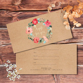 Certificado de Presente Floral Bonito Rustic