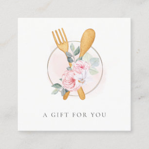 Certificado de Presente Floral de Folha de Fork de