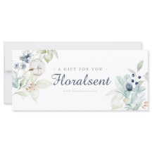 Certificado de Presente Floral do Tema de Inverno