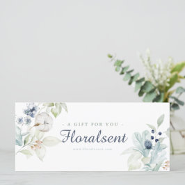 Certificado de Presente Floral do Tema de Inverno