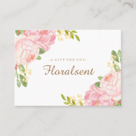 Certificado de Presente Floral Personalizável Eleg