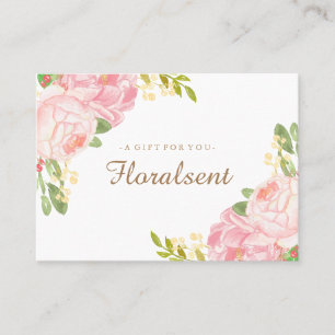 Certificado de Presente Floral Personalizável Eleg