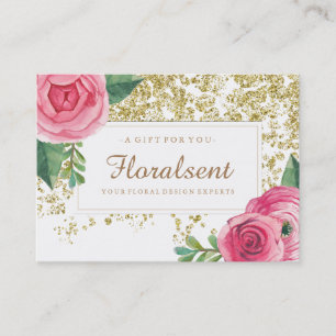 Certificado de Presente Floral Personalizável Eleg