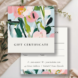 Certificado de Presente Floral Pintado Pintado a A