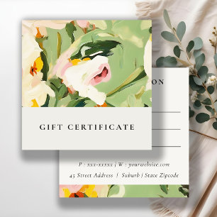 Certificado de Presente Floral Pintado Pintado com