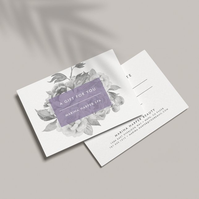 Certificado de Presente Floral Vintage | Lilac (Criador carregado)
