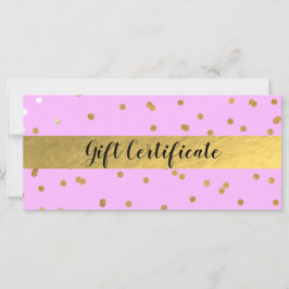 Certificado de Presente Glam com Pontos de Confete