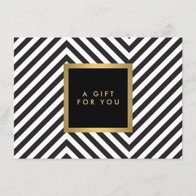 Certificado de Presente Glam Dourado com Padrão Pr (Frente)