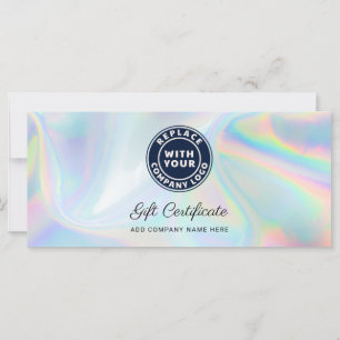Certificado de Presente Holográfico de Logotipo de
