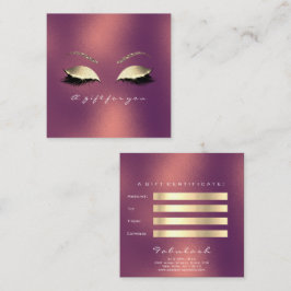 Certificado de Presente Lashes Dourados de Cobre M
