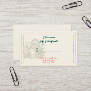 Certificado de Presente Loja de Doces Natal Feliz
