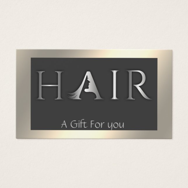 Certificado de presente Luminoso elegante HAIR (Frente)
