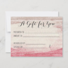 Certificado de Presente Madeira Rústica Esmagada P