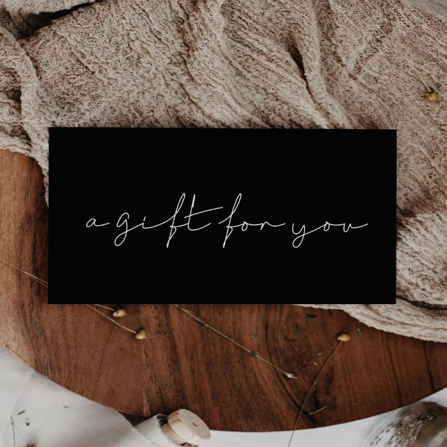 Certificado de presente manuscrito minimalista (Criador carregado)