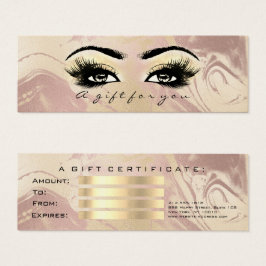 Certificado de Presente Marble Lashes Dourados Maq