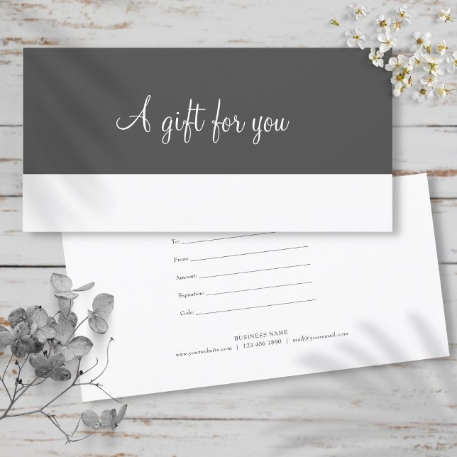 Certificado de Presente Minimalista (Minimalist Script Gift Certificate)