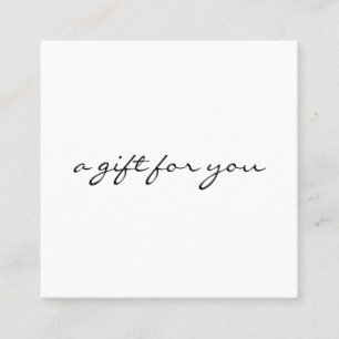 Certificado de Presente Minimalista de Caligrafia