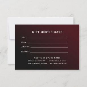 Certificado de Presente Minimalista para Empresas