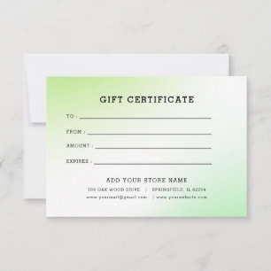 Certificado de Presente Minimalista para Empresas