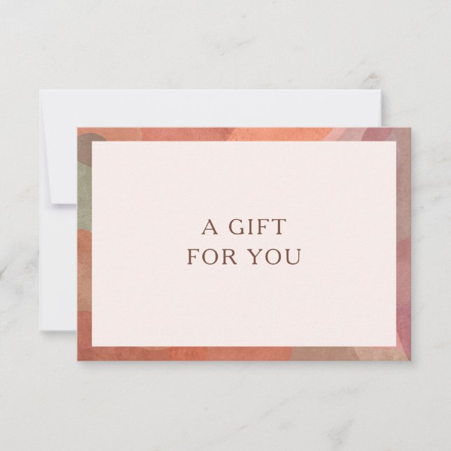 Certificado de Presente Moderno de Aquarela Neutra (Frente)