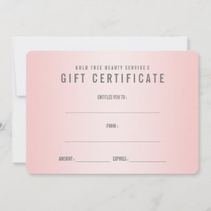 Certificado de Presente Moderno do Chique Rosa Qua
