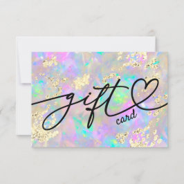 certificado de presente opal de faux glitter