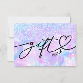 certificado de presente opal de faux glitter