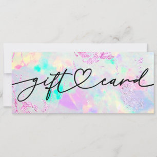certificado de presente opal faux iridescente