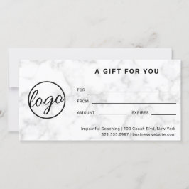 Certificado de Presente para Cinza Simples do Logo