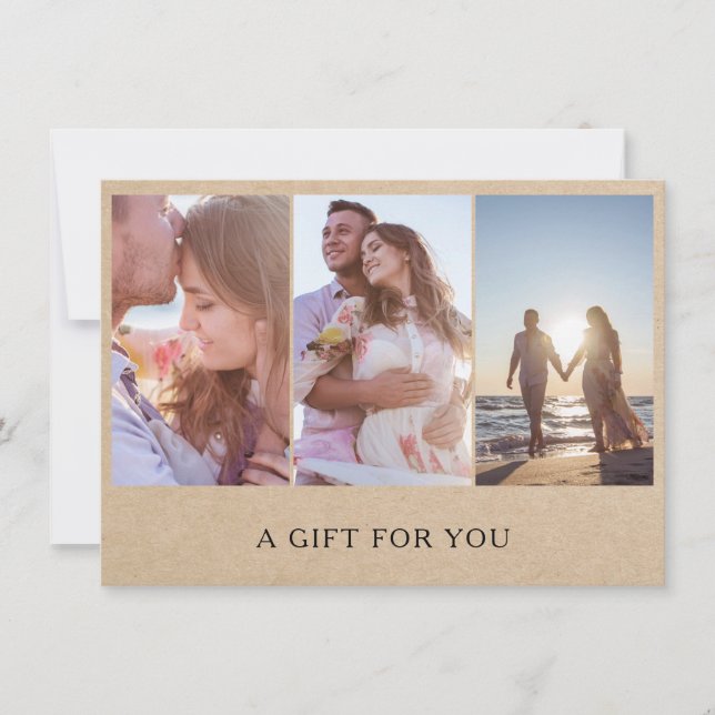 Certificado de Presente para Colagem de Fotografia (Frente)