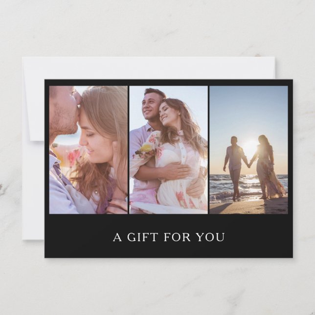 Certificado de Presente para Colagem de Fotos Pret (Frente)