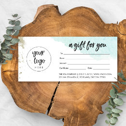 Certificado de presente para empresa Dourada Aqua