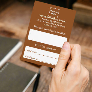 Certificado de Presente para Empresas Brown