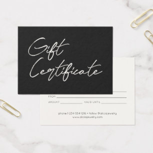 Certificado de Presente para Empresas de Caligrafi