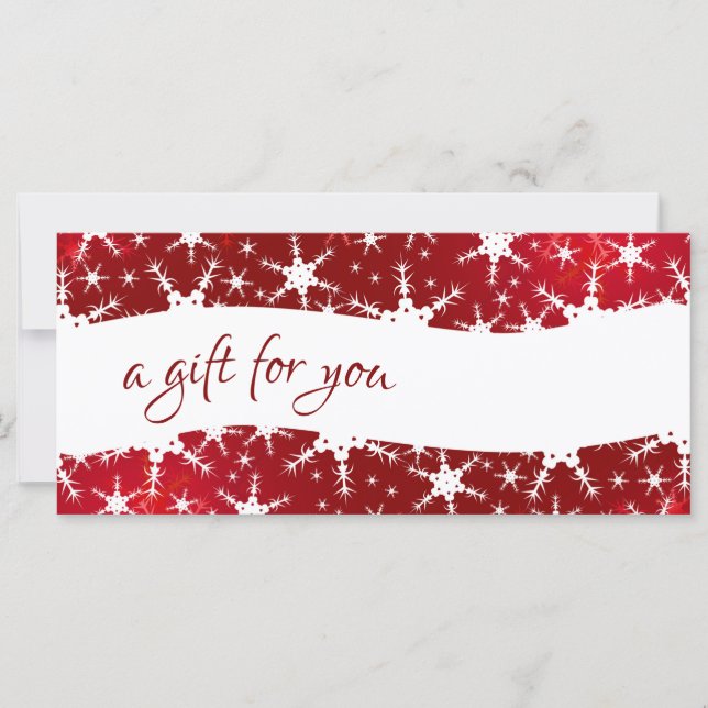 Certificado de Presente para Flocos de Neve de inv (Frente)