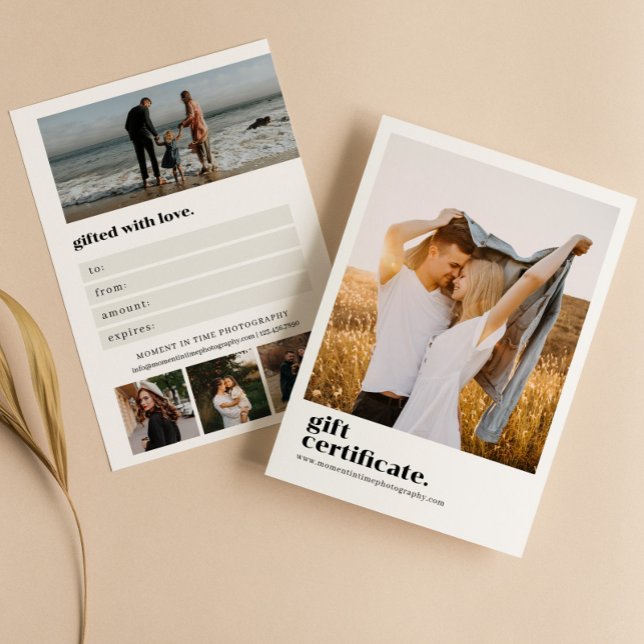 Certificado de Presente para Fotografia com Tipogr (Criador carregado)