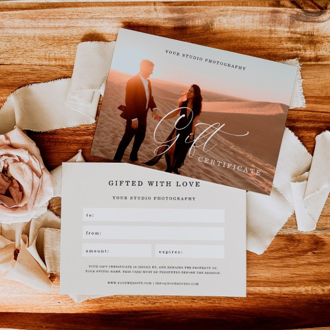 Certificado de Presente para Fotografia Elegante | (Criador carregado)