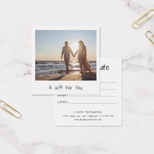 Certificado de Presente para Fotografia Minimalist