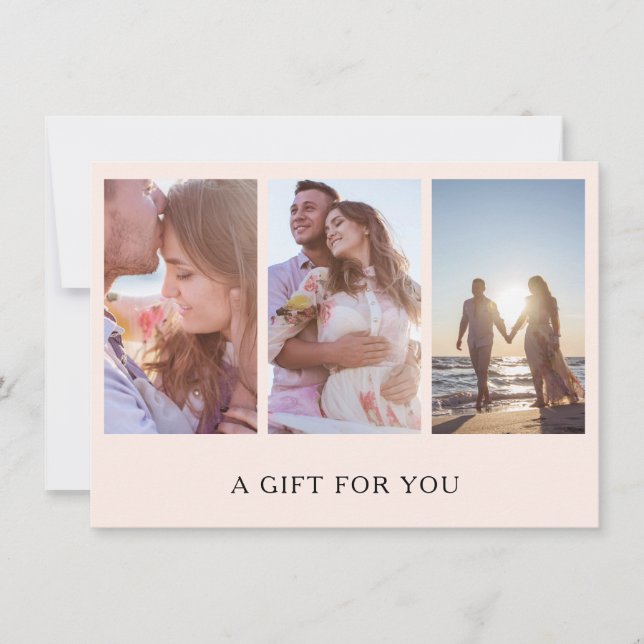 Certificado de Presente para Fotografia Rosa Blush (Frente)