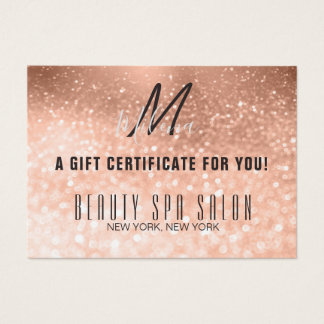 Certificado de Presente para Glittery Monogramas D