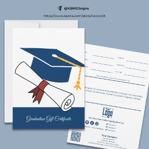 Certificado de Presente para Graduação Branca de A