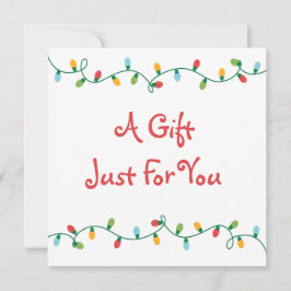 Certificado de Presente para Luzes de Natal