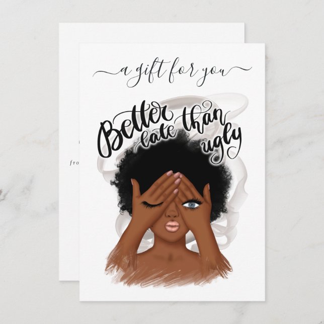 Certificado de Presente para Mulher Negra de Bom H (Frente/Verso)