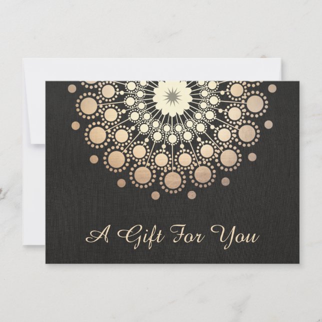 Certificado de Presente para Salão e Spa Gold Lotu (Frente)