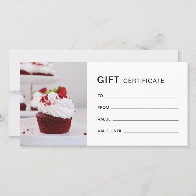 Certificado de Presente Personalizado de Padaria Q (Frente)