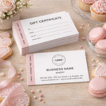 Certificado de Presente Personalizado para Padaria