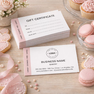 Certificado de Presente Personalizado para Padaria
