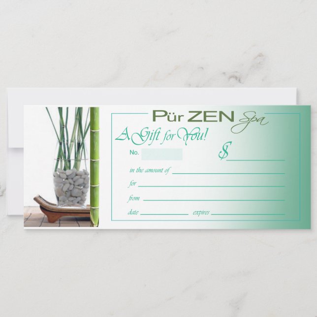 Certificado de Presente Pur Zen (aqua) (Frente)